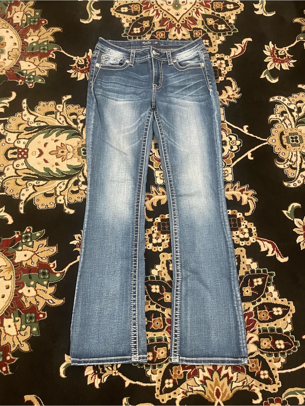Miss Me Light Blue Embroidered Jeans